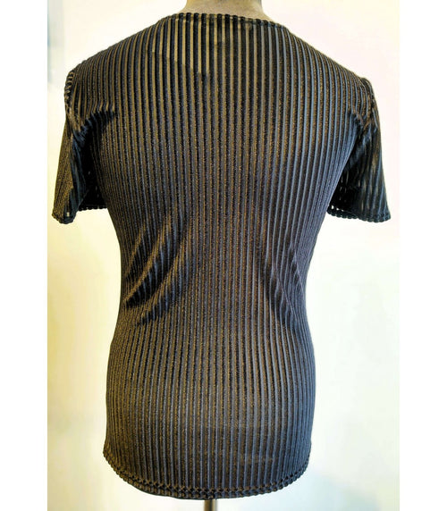 Mesh Samt T-Shirt