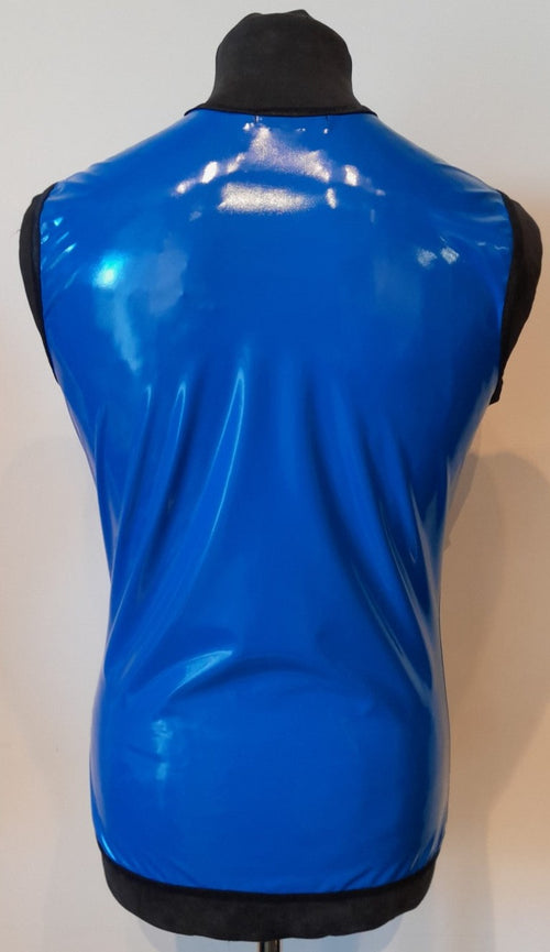 Lack Shirt mit Reißverschluss