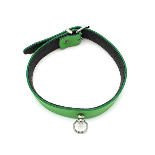 Leder Halsband Grün