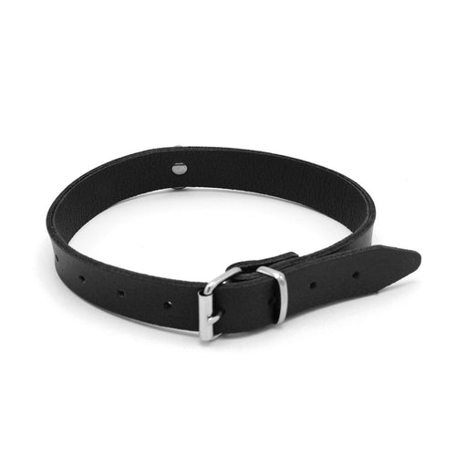 Leder Halsband Schwarz