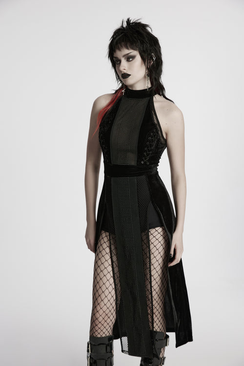 Meshkleid mit Beinausschnitt
