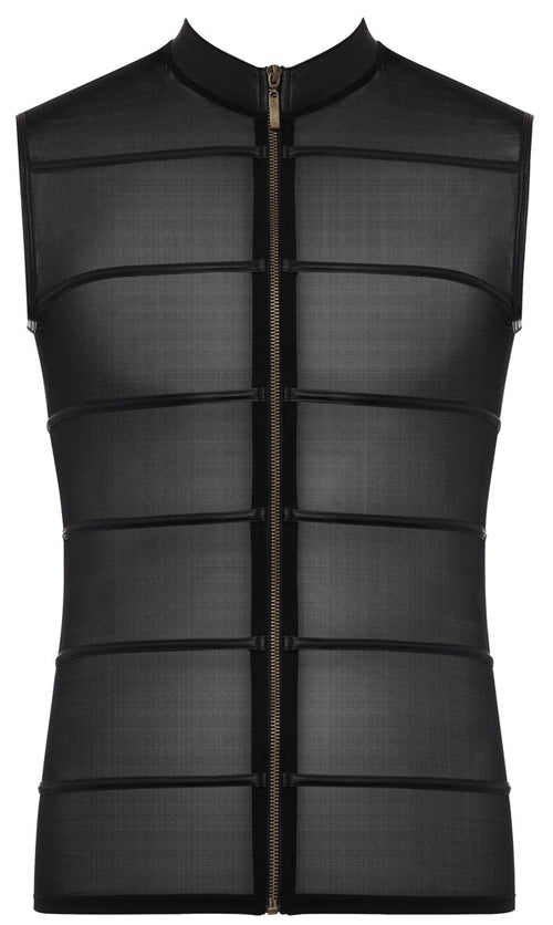 Mesh Shirt mit Reißverschluss