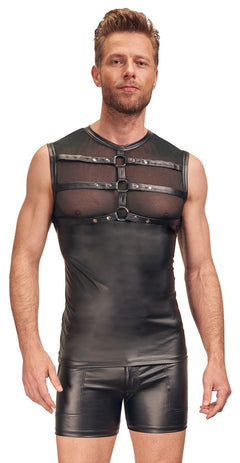Wetlook Mesh Shirt mit Harness