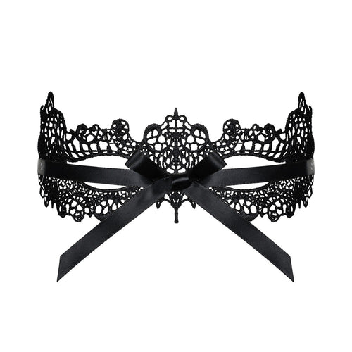 Mask with filigree embroidery