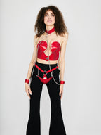 Kristall Halsband mit Fesseln