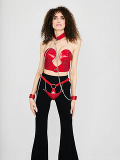 Kristall Halsband mit Fesseln