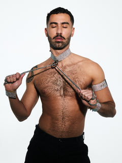 Kristall Halsband mit Fesseln