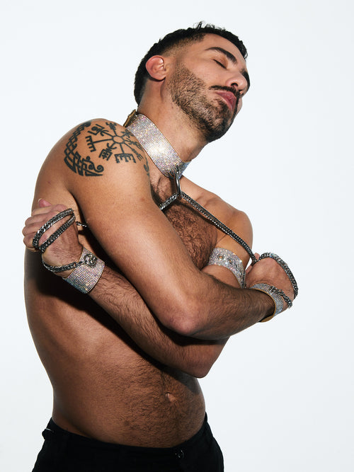 Kristall Halsband mit Fesseln