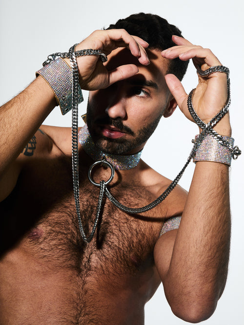 Kristall Halsband mit Fesseln