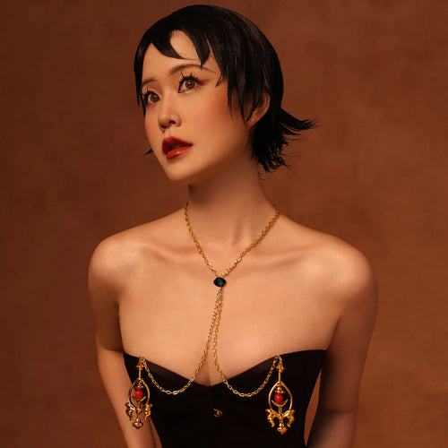 Halskette mit Nippelklemmen