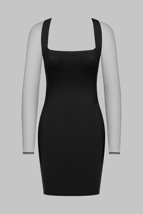 Kleid mit viereckigem Ausschnitt