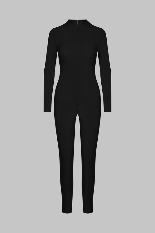 Catsuit mit transparentem Rücken