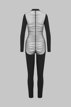 Catsuit mit transparentem Rücken