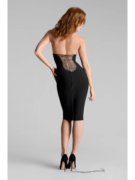 Midikleid mit Rückenschnürung