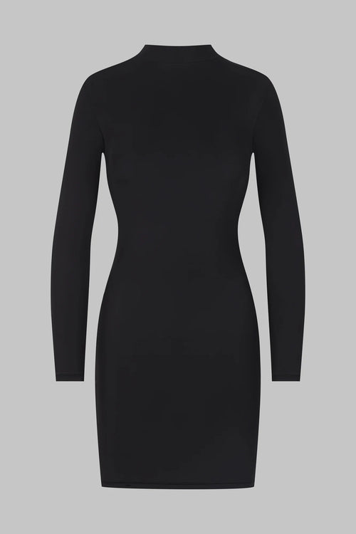 Stoff Kleid Langärmlig