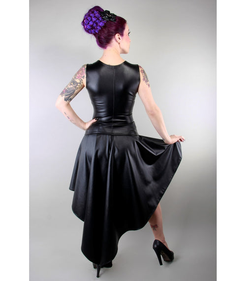 faux leather skirt