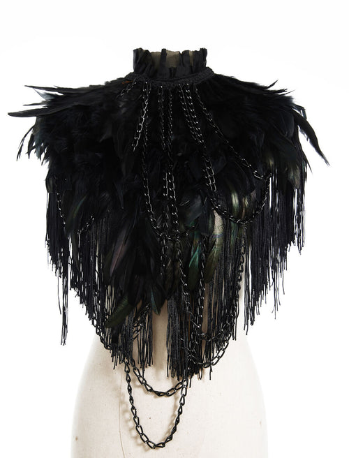 Feather jewelry bolero