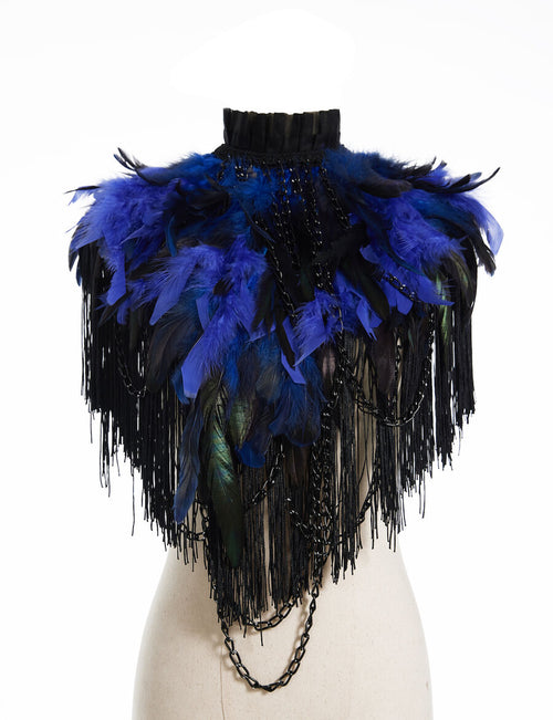Feather jewelry bolero