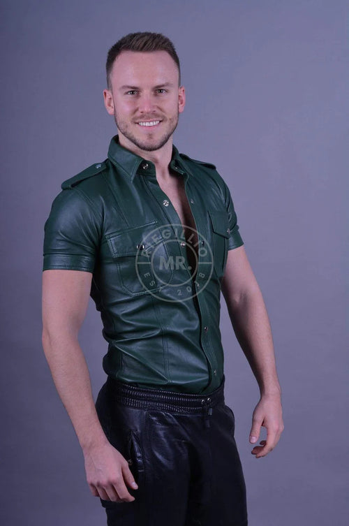 Lederhemd mit Druckknöpfen