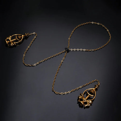 Halskette mit Nippelklemmen