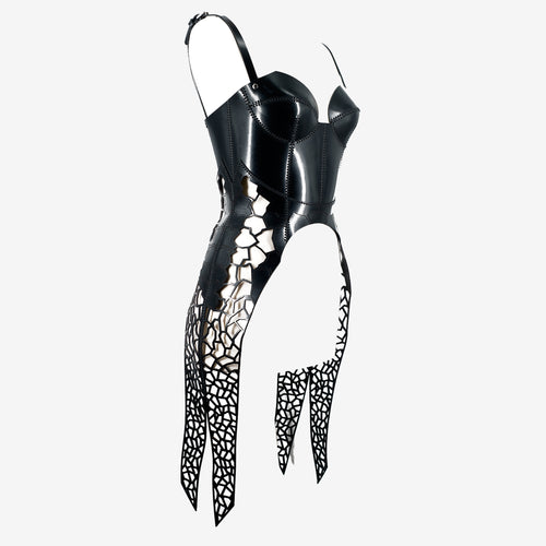 Leather corset laser cut