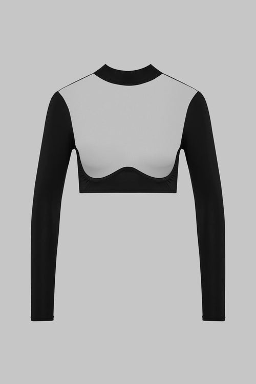 Transparent top long sleeve