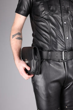 Leather biker pants