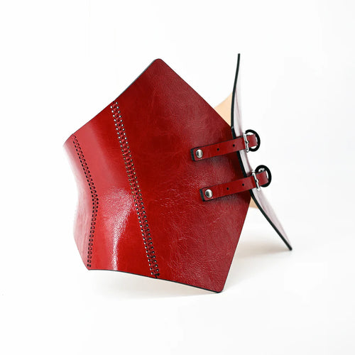 Patent leather corset belt