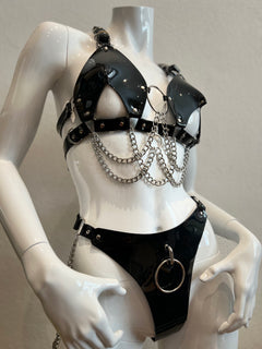 PVC Bra and String SET