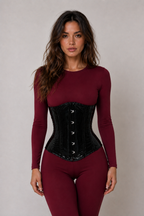 Vinyl underbust corset