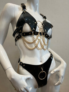 PVC Bra and String SET