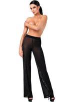 Transparente Hose mit weitem Bein
