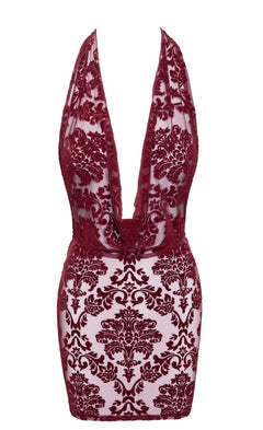 Mesh Kleid mit Spitze