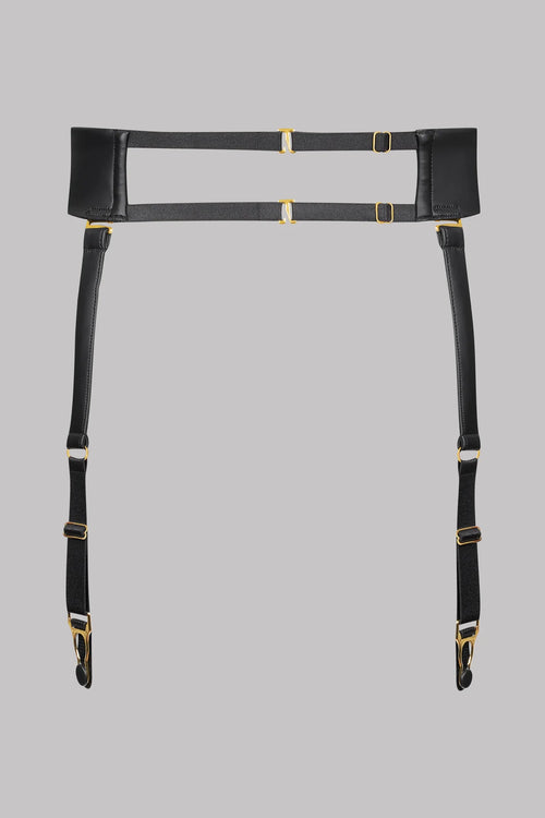 Lederoptik Strapsgürtel mit Ring der O