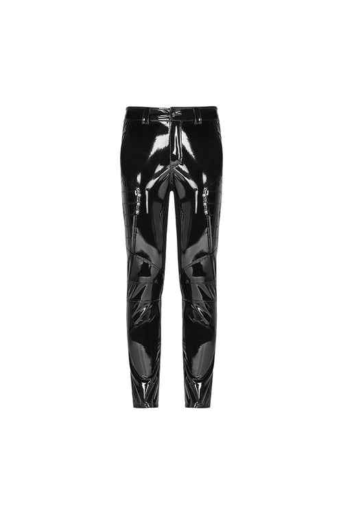 Lackhose mit Taschen