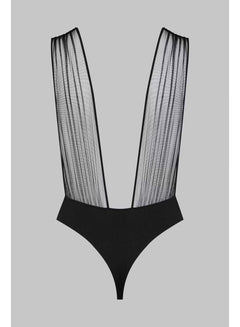 Mesh Body mit tiefem Ausschnitt