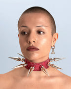 Kristall Halsband mit Stacheln