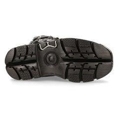 Leder Stiefelette mit Design