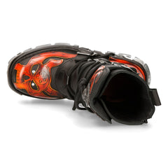 Leder Stiefelette mit Design