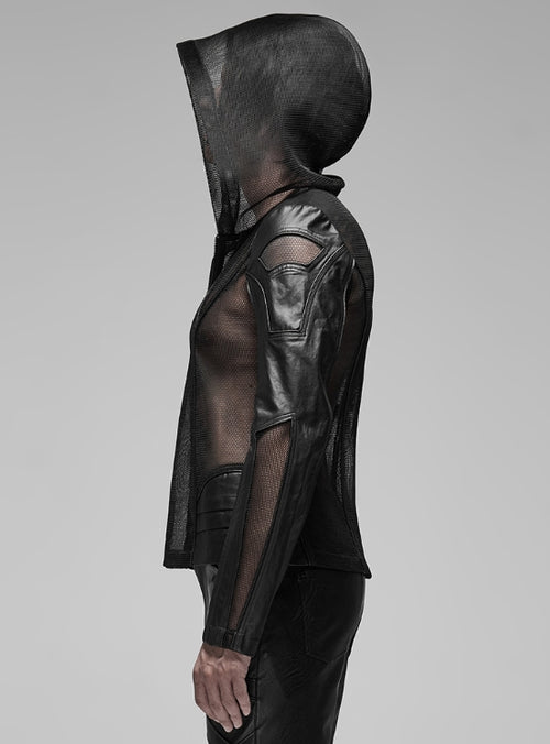 Mesh jacket with hood