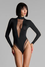 Langarm String Body Mit Mesh