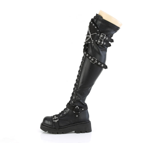 Faux leather overknee boots