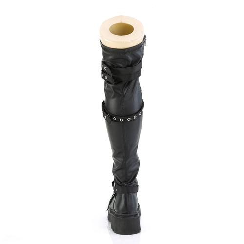 Faux leather overknee boots
