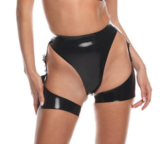 Latex belt with leg harness