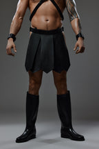 Real leather gladiator skirt