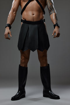 Real leather gladiator skirt