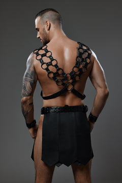 Real leather gladiator skirt