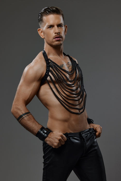 Leder Ketten Harness Top