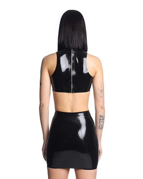 Latex crop top