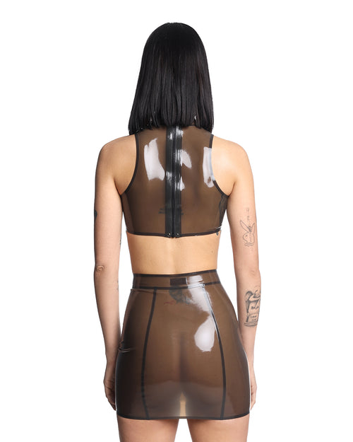 Latex crop top